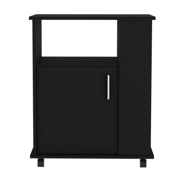 English Elm 4-Shelf Microwave Cabinet with Caster Wenge for Kitchen Storage, Mobile Organizer with 5 Shelves & Elegant Top B06280097