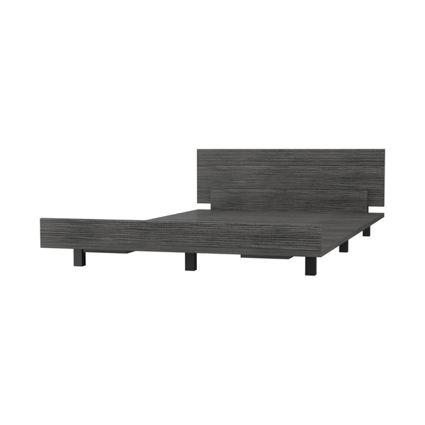 English Elm Nimmo Twin Bed Frame in Smokey Oak — Compact, Sturdy Platform Design, No Box Spring Needed Elegance B062S00176