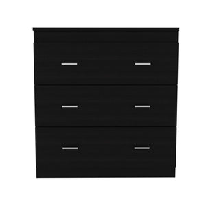 English Elm 3-Drawer Wenge Dresser with 3 Spacious Drawers, Compact 31.5"W x 16.4"D Organized Storage Solution B06280065