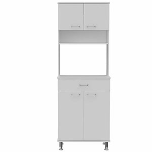English Elm Santa Maria Pantry Cabinet with Drawer & 5 Shelves, Tall Storage Cupboard for Kitchen & Appliances White B06280024
