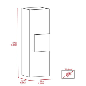 English Elm Light Oak 3-Shelf Rectangle Medicine Cabinet with Mirror Door, 38.5" Bathroom Storage, Modern Chic Finish B06280314