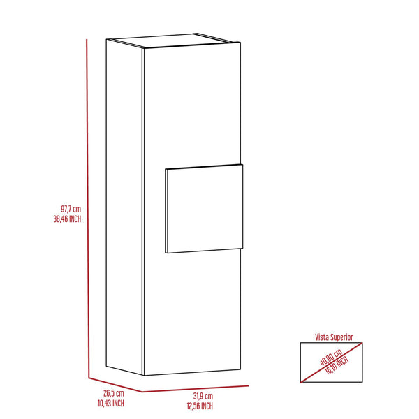 English Elm Light Oak 3-Shelf Rectangle Medicine Cabinet with Mirror Door, 38.5" Bathroom Storage, Modern Chic Finish B06280314