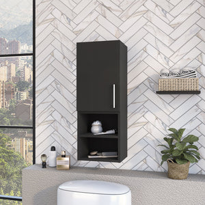 English Elm Wenge Medicine Cabinet with 4 Shelves and Sleek Metal Handle — Space-Saving Wall Storage, 31.6" H B06280750