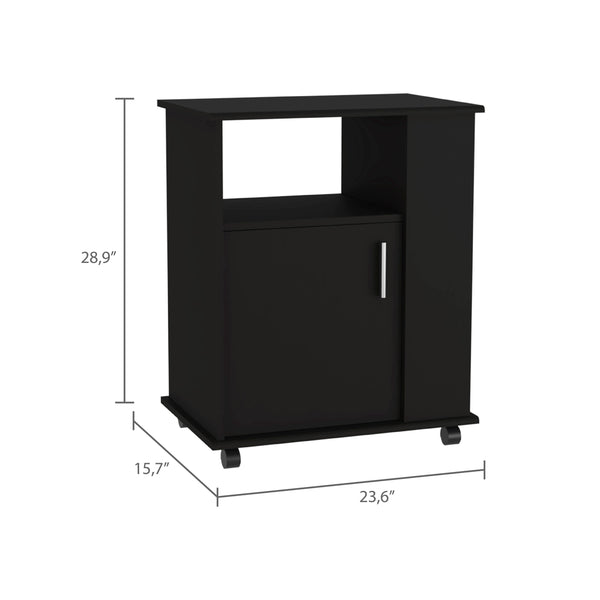English Elm 4-Shelf Microwave Cabinet with Caster Wenge for Kitchen Storage, Mobile Organizer with 5 Shelves & Elegant Top B06280097