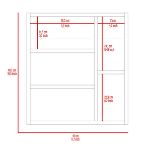 English Elm Whirlwind Light Oak Medicine Cabinet with Mirror and Single Shelf, Compact Rectangle Storage for Bathroom Essentials B06280246