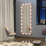 Hearth and Haven Hollywood Full Length Mirror with Lights Full Body Vanity Mirror with 3 Color Modes Wall Lighted Standing Floor Mirror For Dressing Room Bedroom Hotel Touch Control Pink 62.6"X23.3" W70881113