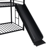 Hearth and Haven Metal Bunk Bed with Slide and Steps W1609S00001