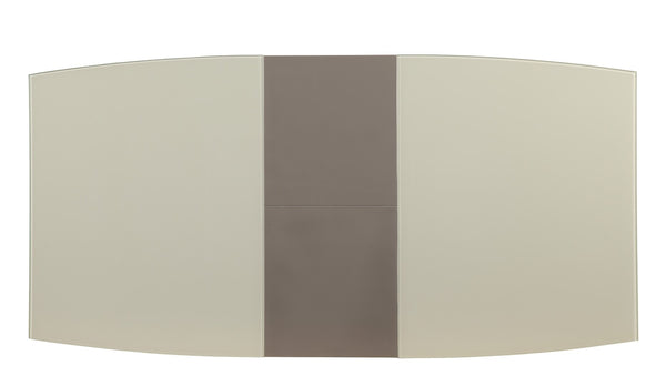 English Elm Contemporary Pedestal Dining Table Butterfly Leaf Gloss White Gray Taupe Urban B011S00280