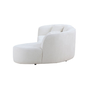 English Elm Luxury Boucle Curved Sectional Sofa with Chaise Right Facing Sculptural Modern Living W876S00086