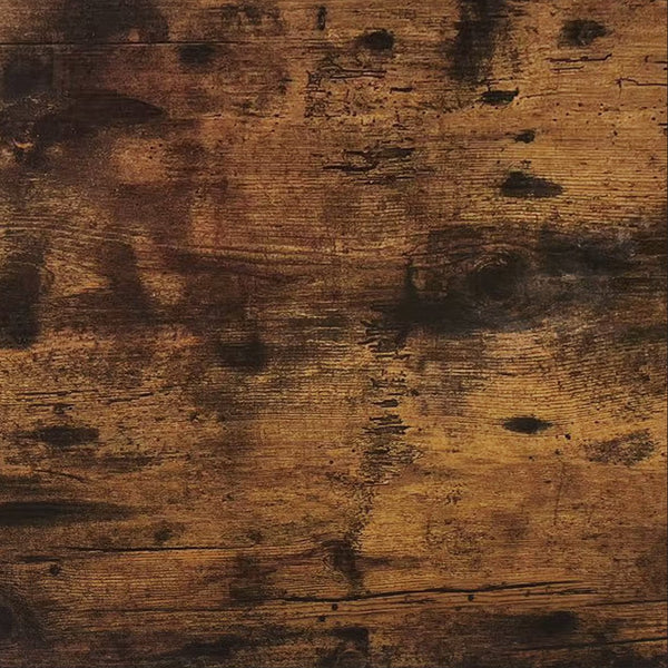 English Elm Five-piece industrial dining set with oak MDF top, heavy-duty metal frame, compact space-saving design Brown W57868875