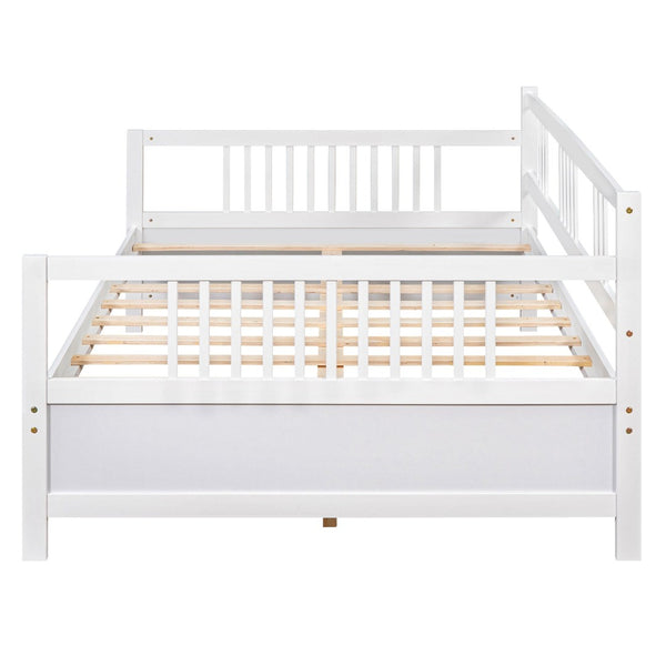 English Elm Full Size Espresso Daybed with Slat Support Sofa Style Frame for Guest Rooms WF295130AAK