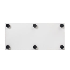 English Elm Led Strip Light Display Cabinet - Stylish Two-Door Glass Showcase With 4 Adjustable Shelves & Lock W1510S00013