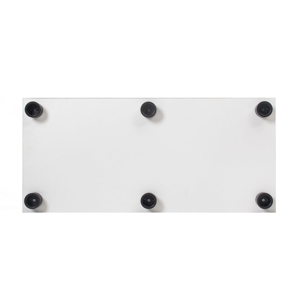 English Elm Two Door Glass Cabinet - Elegant Display Cabinet With 4 Shelves, Tempered Glass & Secure Design W1510S00011-GIGA