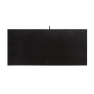 English Elm Led Display Cabinet With 4 Shelves & Security Lock - Elegant Black Glass Showcase With Led Lighting W1510S00012