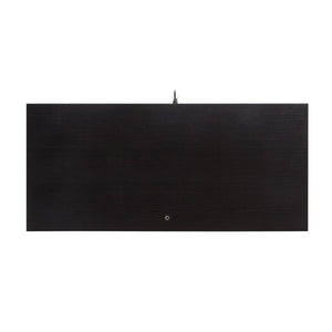 English Elm Two Door Glass Cabinet - Elegant Display Case With 4 Shelves, Black Finish For Collectibles & Decor W1510S00010-GIGA