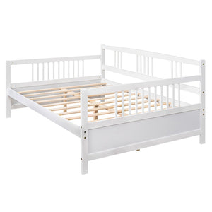 English Elm Full Size Espresso Daybed with Slat Support Sofa Style Frame for Guest Rooms WF295130AAK