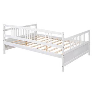 English Elm Full Size Espresso Daybed with Slat Support Sofa Style Frame for Guest Rooms WF295130AAK