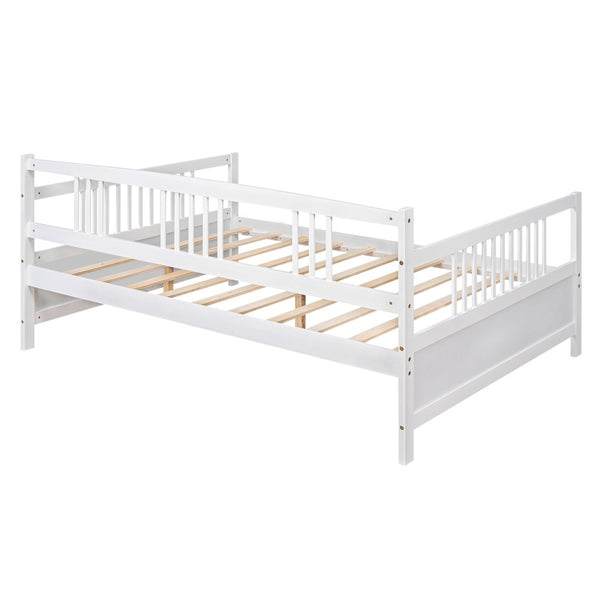 English Elm Full Size Espresso Daybed with Slat Support Sofa Style Frame for Guest Rooms WF295130AAK