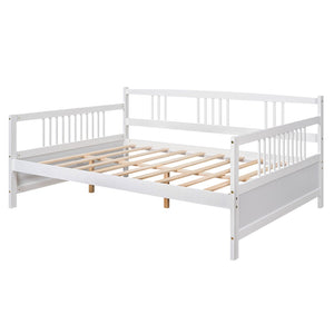 English Elm Full Size Espresso Daybed with Slat Support Sofa Style Frame for Guest Rooms WF295130AAK