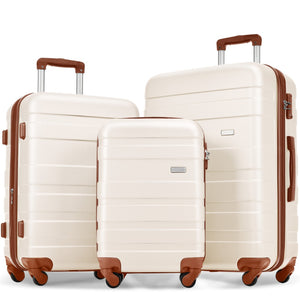 English Elm Luggage Sets 3 Piece Abs Hardshell with Tsa Lock and Spinner Wheels for Travel N726P203164O