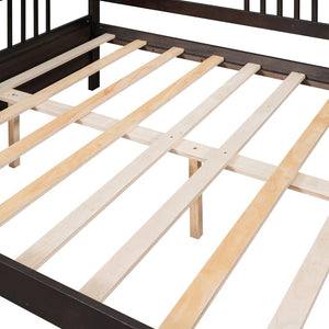 English Elm Full Size Espresso Daybed with Slat Support Sofa Style Frame for Guest Rooms WF295130AAP