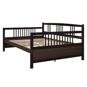 English Elm Full Size Espresso Daybed with Slat Support Sofa Style Frame for Guest Rooms WF295130AAP