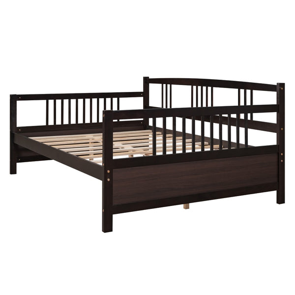English Elm Full Size Espresso Daybed with Slat Support Sofa Style Frame for Guest Rooms WF295130AAP