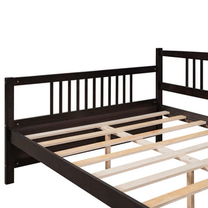 English Elm Full Size Espresso Daybed with Slat Support Sofa Style Frame for Guest Rooms WF295130AAP