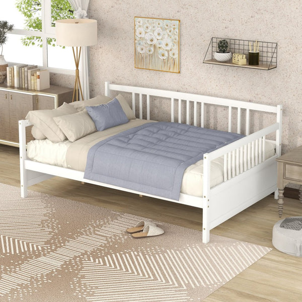 English Elm Full Size Espresso Daybed with Slat Support Sofa Style Frame for Guest Rooms WF295130AAK