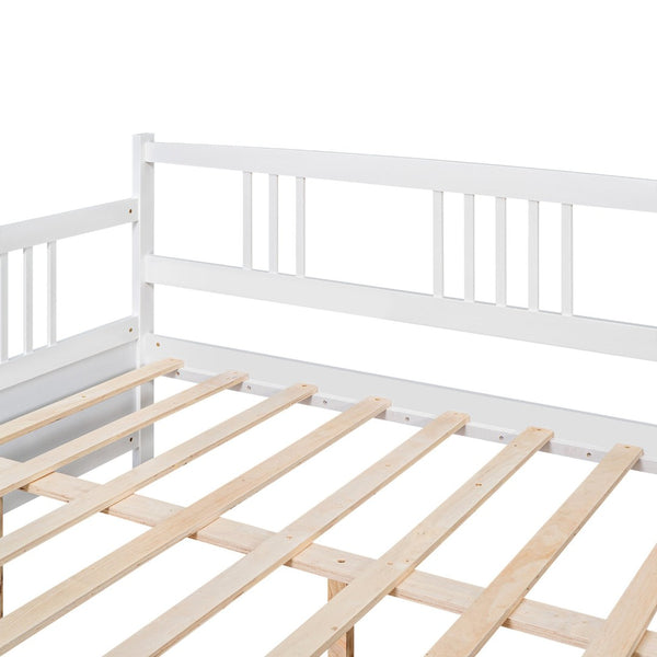 English Elm Full Size Espresso Daybed with Slat Support Sofa Style Frame for Guest Rooms WF295130AAK