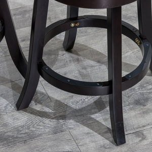 English Elm 24" Counter Height Swivel Stool With Espresso Finish And Padded Charcoal Fabric Seat For Style B04660690