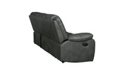 English Elm Transitional Leather-Air Reclining Loveseat