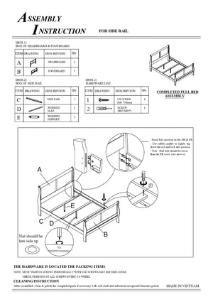 English Elm Louis Philip Low-Profile King Sleigh Bed with Elegant Panel Headboard and Sturdy Solid Wood Frame Black 81.5 L x 27.6 W x 5.2 H B011S00832