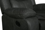 English Elm Transitional Leather-Air Reclining Loveseat