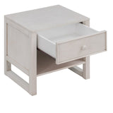 Hearth and Haven Wooden Nightstand with a Drawer and An Open Storage, End Table For Bedroom, Anitque White WF295306AAW