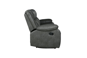 English Elm Global United Leather Air Reclining Loveseat with Steel Base for Modern Living B05777923