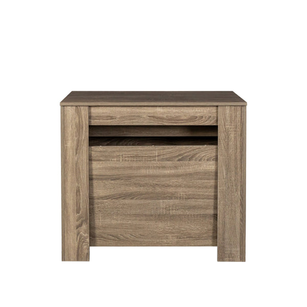 English Elm Multifunctional Extendable Console Table up to 118.5" – Durable MDF, Space-Saving Extensions, Versatile Use W33166750