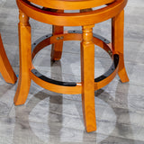 English Elm 30" Bar Stool, Natural Finish, Saddle Leather Seat