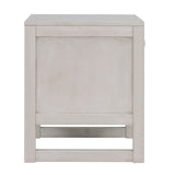 Hearth and Haven Wooden Nightstand with a Drawer and An Open Storage, End Table For Bedroom, Anitque White WF295306AAW