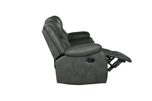 English Elm Global United Leather Air Reclining Loveseat with Steel Base for Modern Living B05777923