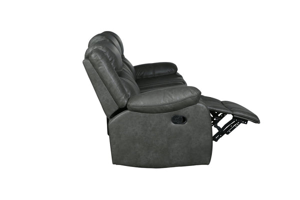English Elm Global United Leather Air Reclining Loveseat with Steel Base for Modern Living B05777923