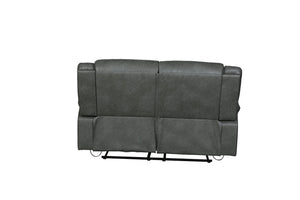 English Elm Global United Leather Air Reclining Loveseat with Steel Base for Modern Living B05777923