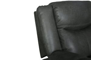 English Elm Global United Leather Air Reclining Loveseat with Steel Base for Modern Living B05777923