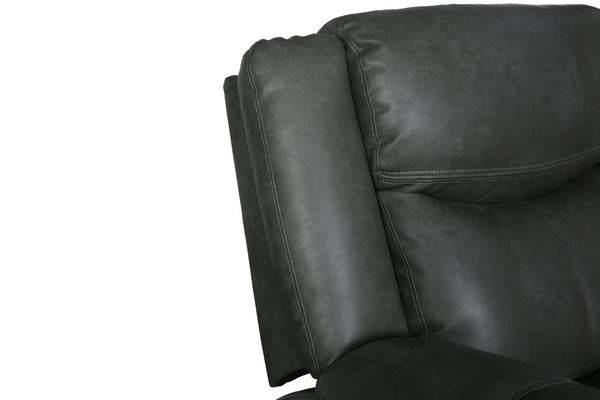 English Elm Global United Leather Air Reclining Loveseat with Steel Base for Modern Living B05777923