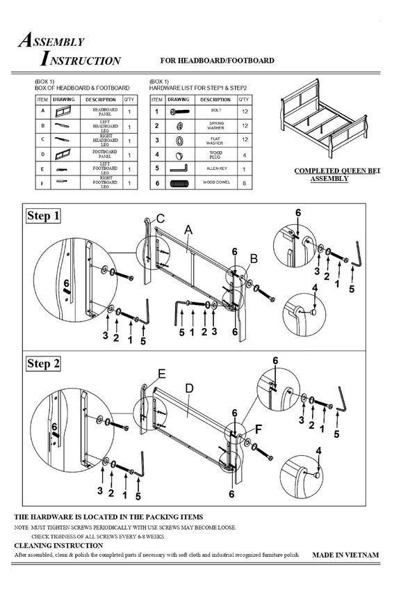 English Elm Louis Philip Low-Profile King Sleigh Bed with Elegant Panel Headboard and Sturdy Solid Wood Frame Black 81.5 L x 27.6 W x 5.2 H B011S00832