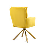 Hearth and Haven Yellow Velvet Contemporary High-Back Upholstered Swivel Accent Chair W116470753