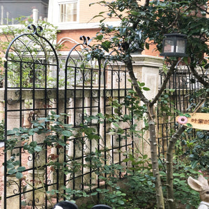 English Elm 4 Pack Galvanized Steel Garden Trellises Powder Coated Matte Black Climbing Plant Supports W158681061