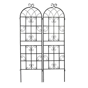 English Elm 4 Pack Galvanized Steel Garden Trellises Powder Coated Matte Black Climbing Plant Supports W158681061