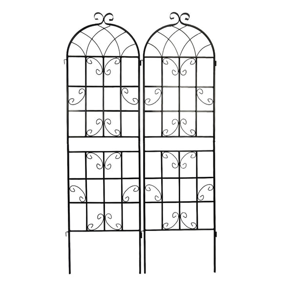 English Elm 4 Pack Galvanized Steel Garden Trellises Powder Coated Matte Black Climbing Plant Supports W158681061