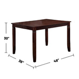 English Elm 5 Piece Dark Brown Dining Room Set